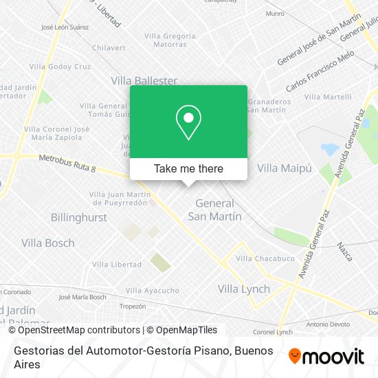 Gestorias del Automotor-Gestoría Pisano map