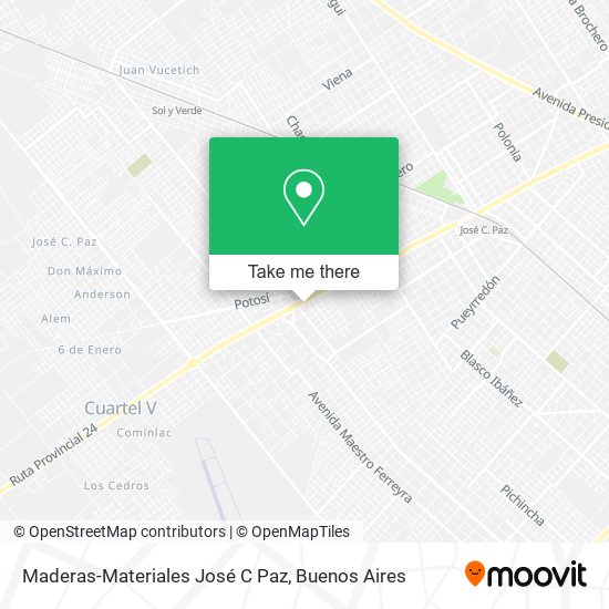 Maderas-Materiales José C Paz map
