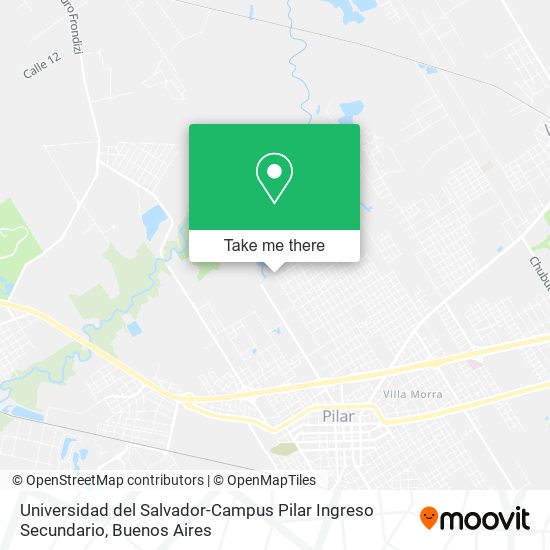 Universidad del Salvador-Campus Pilar Ingreso Secundario map