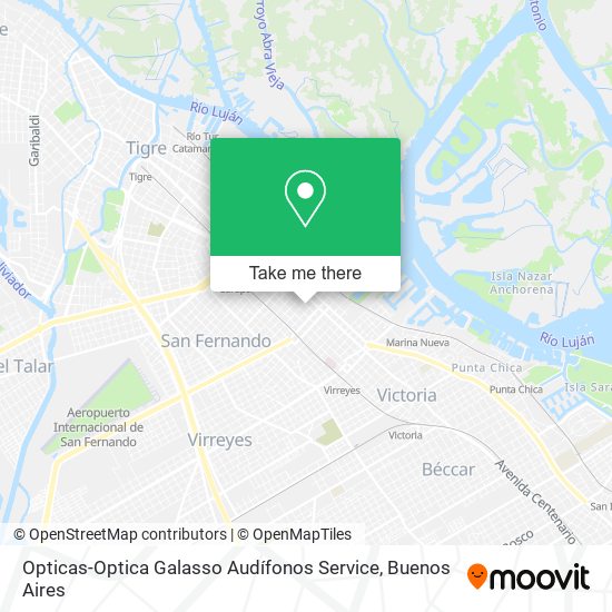 Opticas-Optica Galasso Audífonos Service map