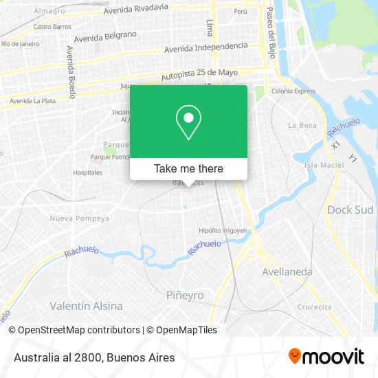 Mapa de Australia  al 2800