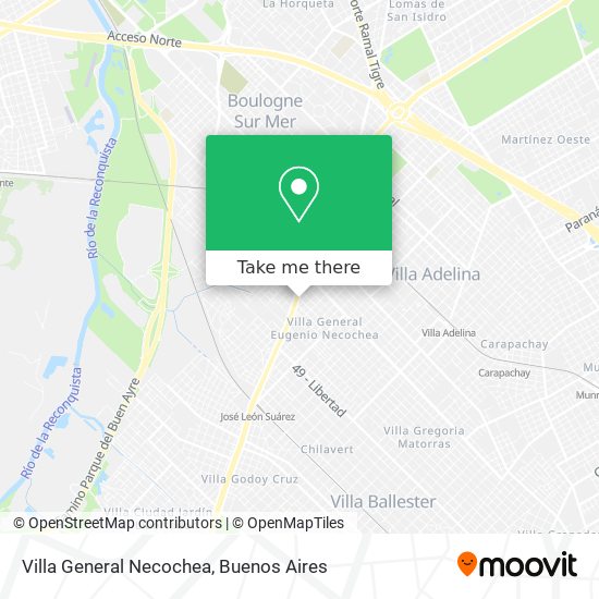 Villa General Necochea map