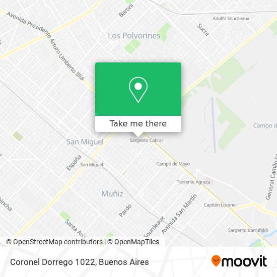 Coronel Dorrego 1022 map