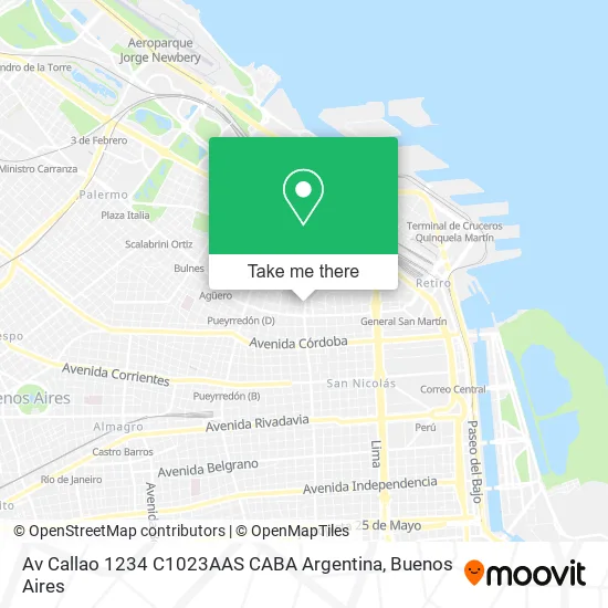Av  Callao 1234  C1023AAS CABA  Argentina map