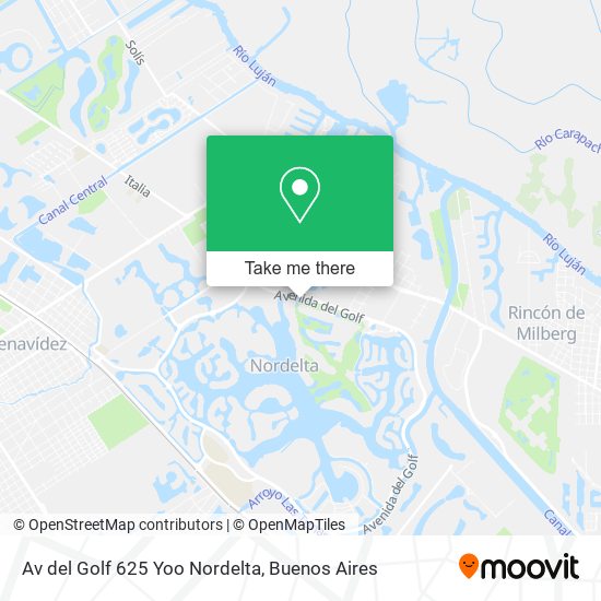 Mapa de Av del Golf 625   Yoo Nordelta