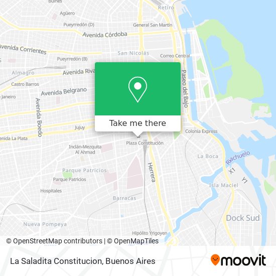 Mapa de La Saladita Constitucion