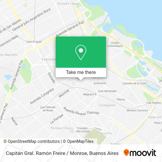 Capitán Gral. Ramón Freire / Monroe map