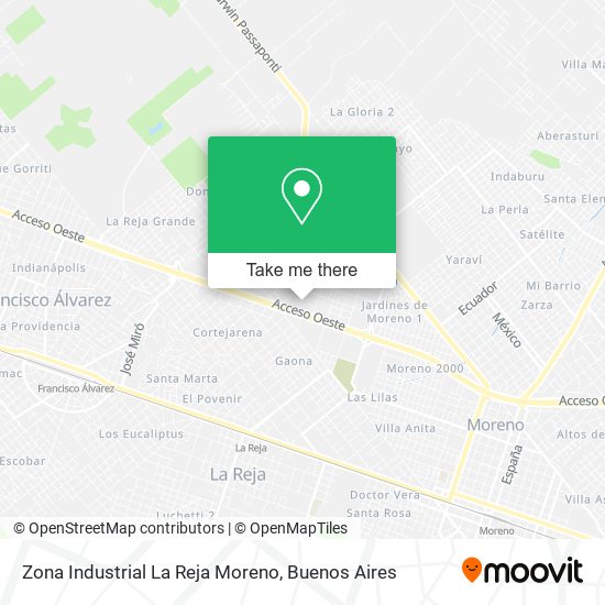 Mapa de Zona Industrial  La Reja  Moreno