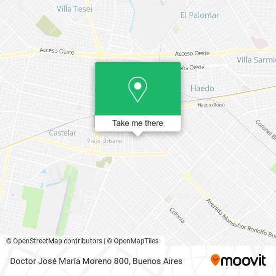 Doctor José María Moreno 800 map