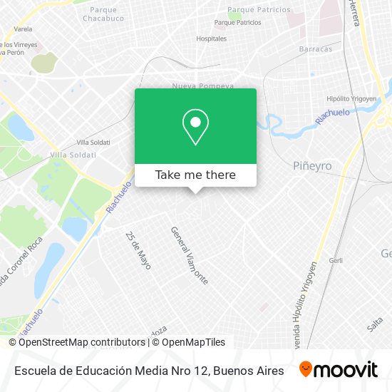Escuela de Educación Media Nro 12 map
