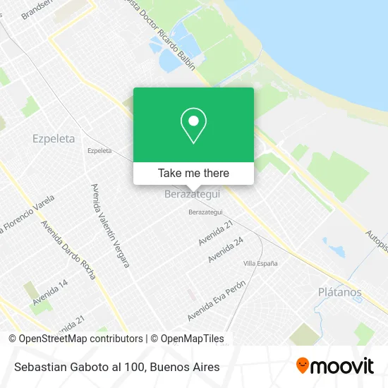 Sebastian Gaboto al 100 map