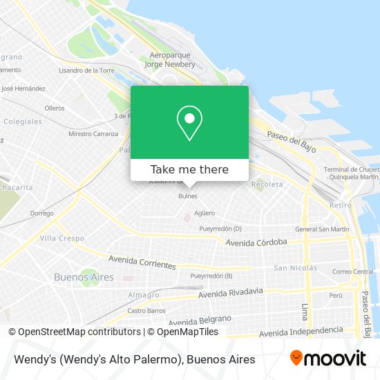 Mapa de Wendy's (Wendy's Alto Palermo)