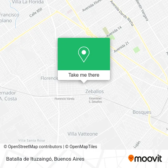 Mapa de Batalla de Ituzaingó