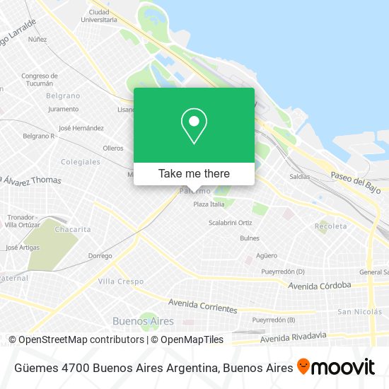 Mapa de Güemes 4700  Buenos Aires  Argentina