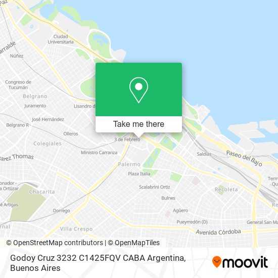 Mapa de Godoy Cruz 3232  C1425FQV CABA  Argentina