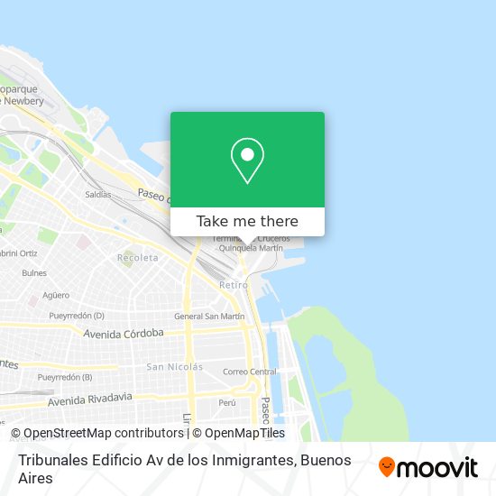 Tribunales Edificio Av de los Inmigrantes map