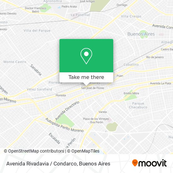 Avenida Rivadavia / Condarco map