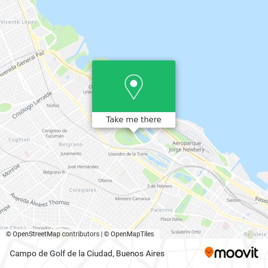 Campo de Golf de la Ciudad map