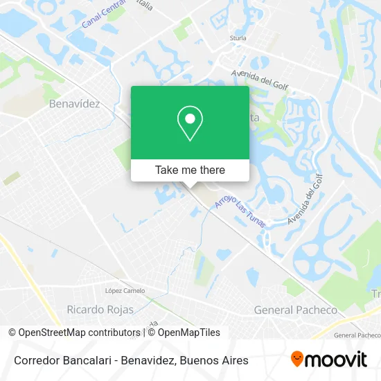 Corredor Bancalari - Benavidez map