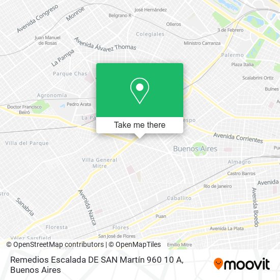 Remedios Escalada DE SAN Martín 960 10 A map