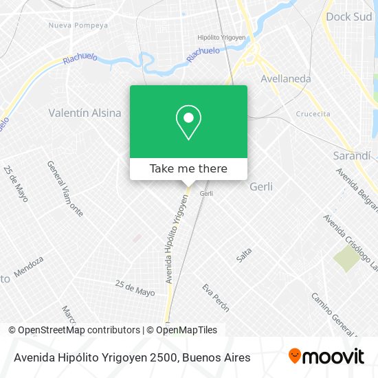 Mapa de Avenida Hipólito Yrigoyen 2500