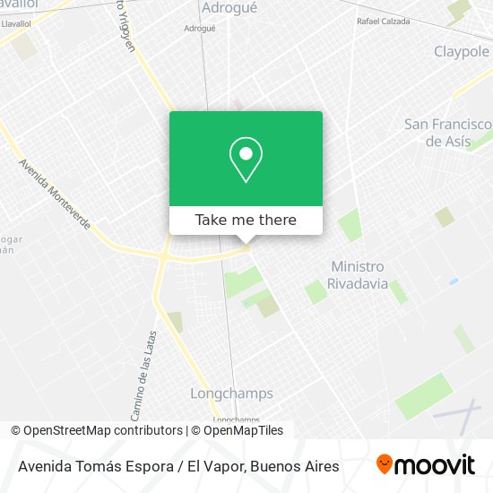 Avenida Tomás Espora / El Vapor map