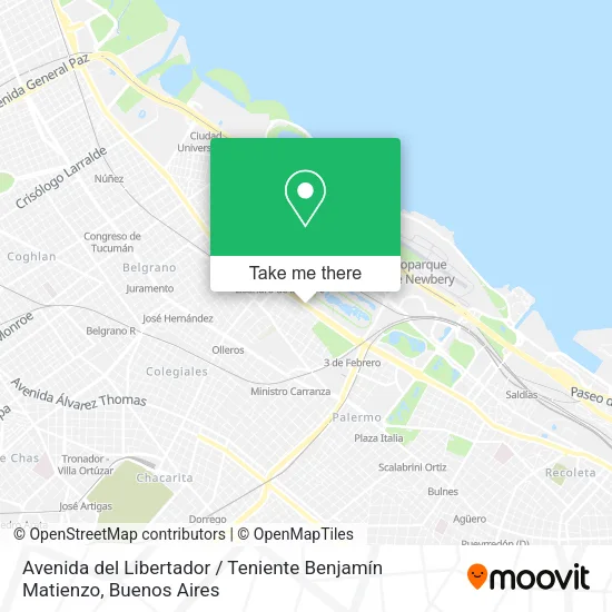 Avenida del Libertador / Teniente Benjamín Matienzo map