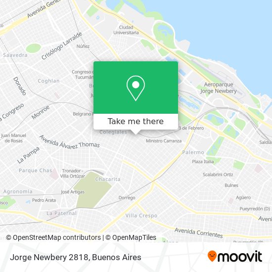 Mapa de Jorge Newbery 2818