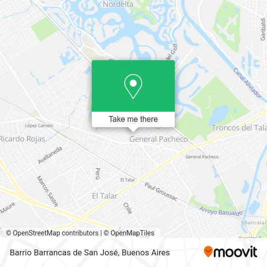 Mapa de Barrio Barrancas de San José