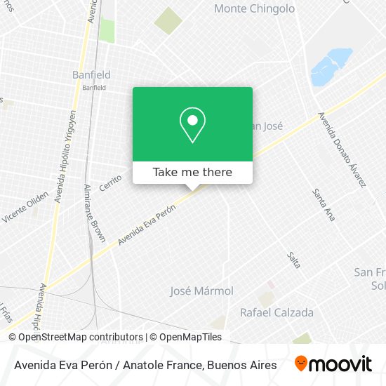 Avenida Eva Perón / Anatole France map