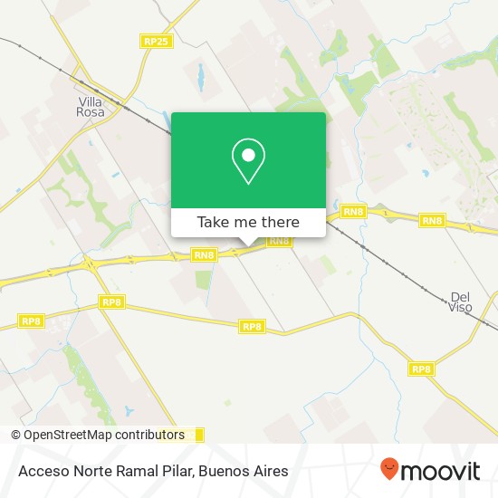 Mapa de Acceso Norte Ramal Pilar