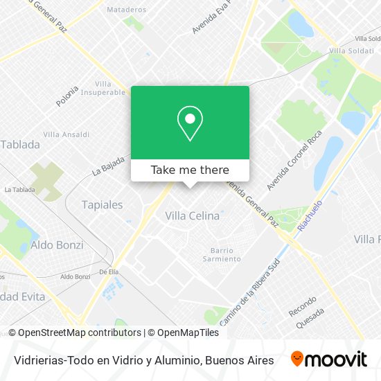 Mapa de Vidrierias-Todo en Vidrio y Aluminio