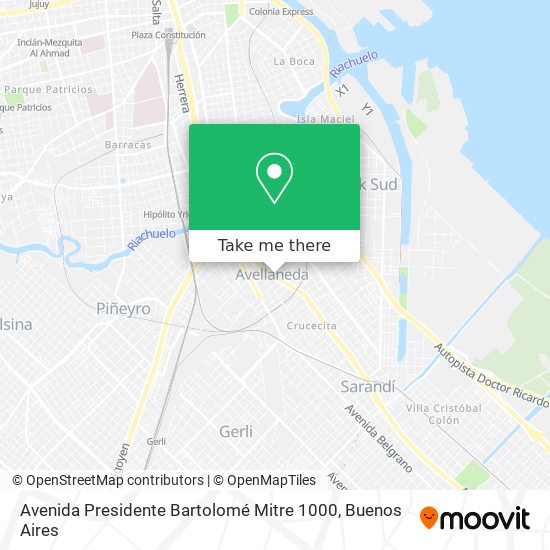 Avenida Presidente Bartolomé Mitre 1000 map