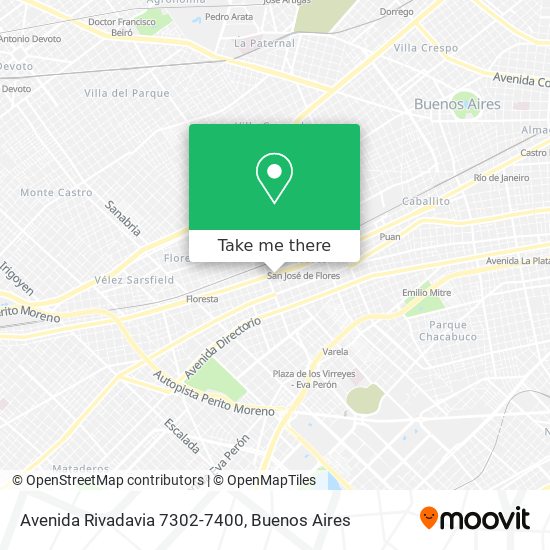 Avenida Rivadavia 7302-7400 map