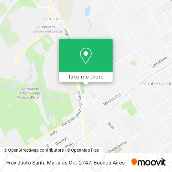 Mapa de Fray Justo Santa María de Oro 2747