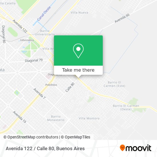 Mapa de Avenida 122 / Calle 80