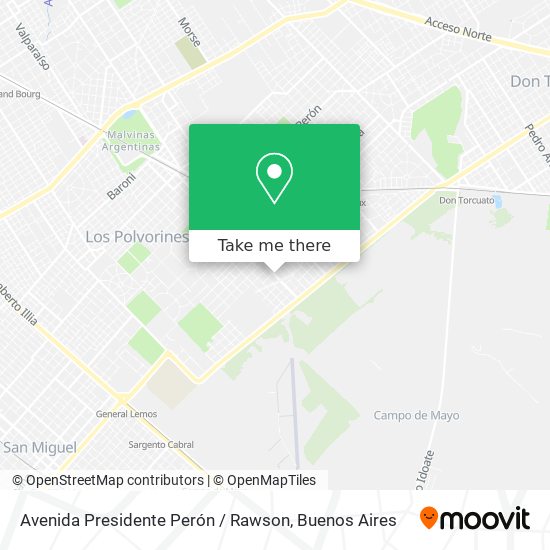 Avenida Presidente Perón / Rawson map