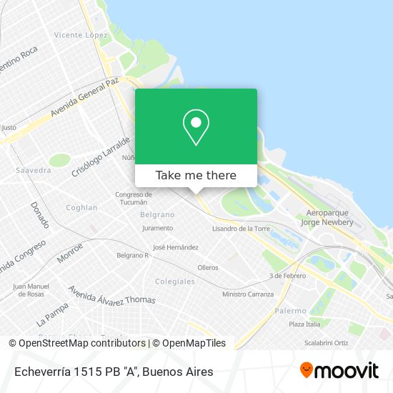 Echeverría 1515 PB "A" map