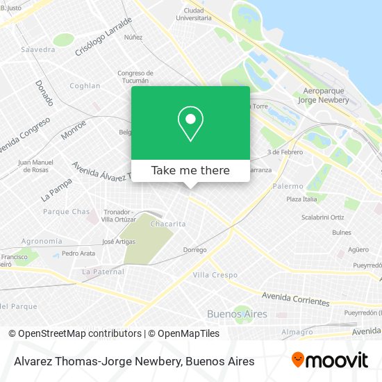 Mapa de Alvarez Thomas-Jorge Newbery