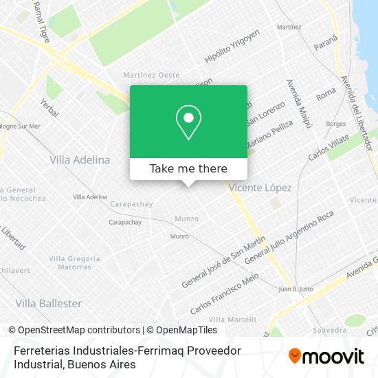 Mapa de Ferreterias Industriales-Ferrimaq Proveedor Industrial