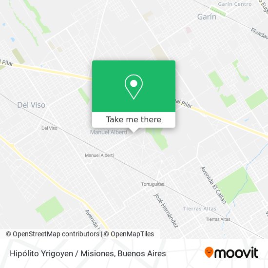 Hipólito Yrigoyen / Misiones map