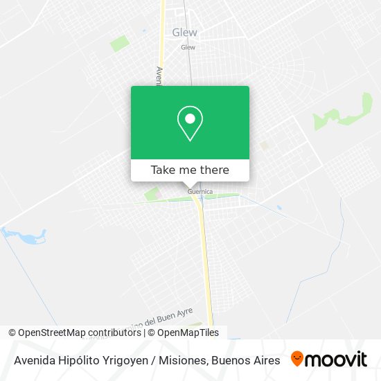 Avenida Hipólito Yrigoyen / Misiones map