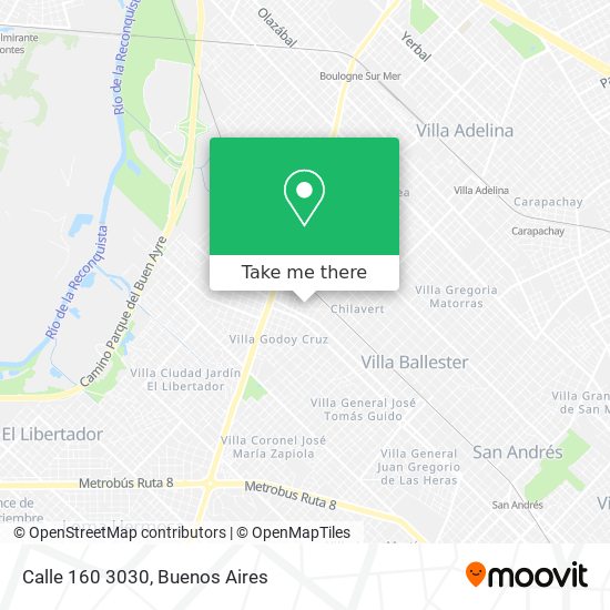 Calle 160 3030 map