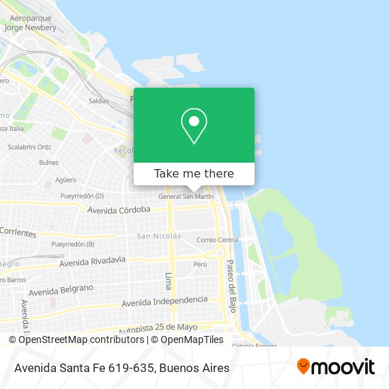 Avenida Santa Fe 619-635 map