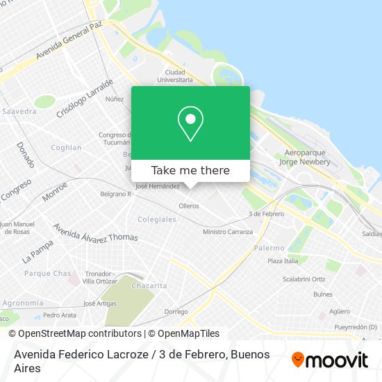 Avenida Federico Lacroze / 3 de Febrero map