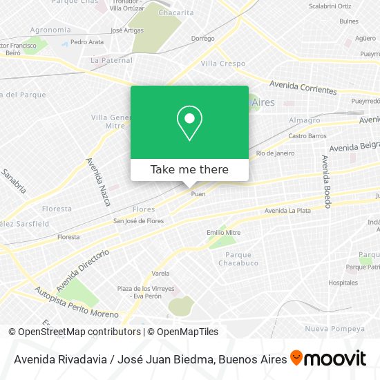 Avenida Rivadavia / José Juan Biedma map