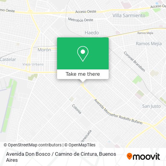 Avenida Don Bosco / Camino de Cintura map