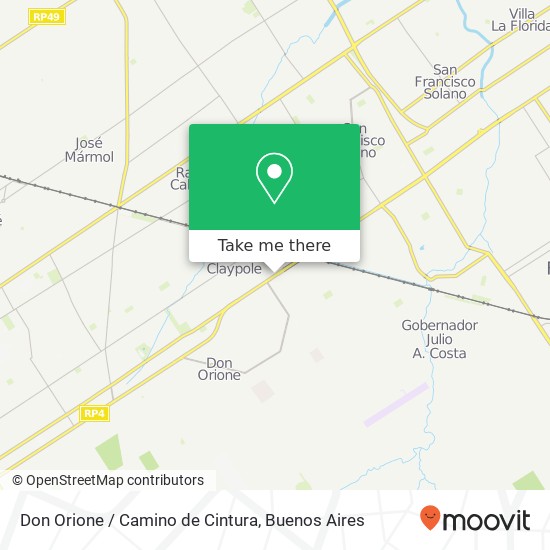 Don Orione / Camino de Cintura map
