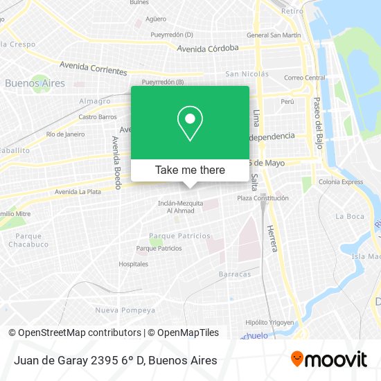 Juan de Garay 2395 6º D map