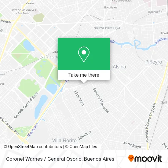 Mapa de Coronel Warnes / General Osorio